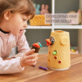 Magnetic Worm Toy, Toddler Toys for 2 3 Year Old Girl Boy Birthday Gifts, Montessori Worm Games Age 2 3