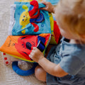 K’S Kids My First Activity Book, Soft Cloth Baby Book with Infant Toys—Puppets, Crinkles, Buttons, Buckles & Clock, Machine Washable Montessori Baby Toys for Kids 0–24 Months