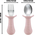 Stainless Steel Baby Feeding Set | 2 Divided Suction Plates, 2 Spill-Proof Straw Cups with Silicone Sleeves, 2 Forks & 2 Spoons | Toddler Utensils for Baby Led Weaning, Bpa-Free