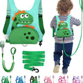 3 in 1 Toddler Harness Leash + 8.2Ft anti Lost Wrist Link, Cute Dinosaur Kids Safety Harness Tether with Key Lock, Child Protective Leashes While Walking for Outdoor Activity Keep Kids Close