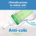 Options+ Slow Flow Preemie and Newborn Anti-Colic Bottle Set with 4Oz Bottles and Happypaci