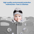 14-Panel Baby Playpen with Lockable Gate, Grey & White