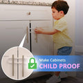 [6 Packs]  Sliding Cabinet Locks Child Safety,Great for Baby Proofing for Both Cabinet Knob and Cabinet Handle,Proof Your Kitchen,Bathroom,Storage Door,Easy Install without Drilling or Adhesive