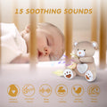 Rechargeable Sleep Soother Heartbeat Dreamy Bear, Baby Cry Sensor Lullabies & White Noise Machine, Nursery Decor Night Light Projector, Toddler Crib Sleeping Aid Baby Shower Gifts Teddy
