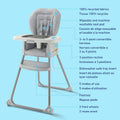 Made2Grow 5-In-1 Highchair | Infant Recline, Baby High Chair, Toddler Booster Seat, Youth Stool, Big Kid Chair | Lee