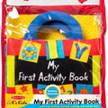 K’S Kids My First Activity Book, Soft Cloth Baby Book with Infant Toys—Puppets, Crinkles, Buttons, Buckles & Clock, Machine Washable Montessori Baby Toys for Kids 0–24 Months