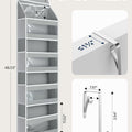 5 Tier 1Pc over the Door Organizer with Clear PVC Windows, Grey