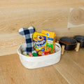 5-Piece Rectangle Storage Basket Set - Cotton Rope Woven Baskets for Organizing! Small Basket for Montessori, Baby Nursery, Dog Toy Baskets, Cat Toy Box, Bathroom Organization Bin