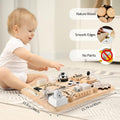 Montessori Large Busy Board, Wooden Sensory Toys for Children