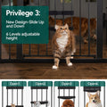 Extra Wide Baby Gate with Cat Door, Catprivilege II, 29-48"