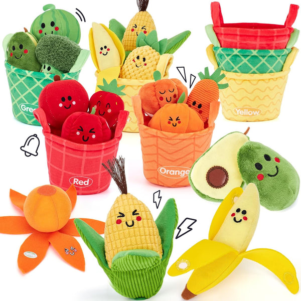 Soft Fruit Vegetable Color Sorting for Baby Toys 6-12 Months