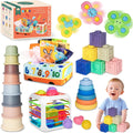 Montessori Sensory Baby Toys, 6 in 1 Early Educational Learning Toy Set