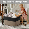 75L Extra Large Woven Blanket Basket, 22" X 17" X 12", Black Jute