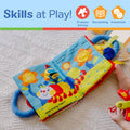 K’S Kids My First Activity Book, Soft Cloth Baby Book with Infant Toys—Puppets, Crinkles, Buttons, Buckles & Clock, Machine Washable Montessori Baby Toys for Kids 0–24 Months