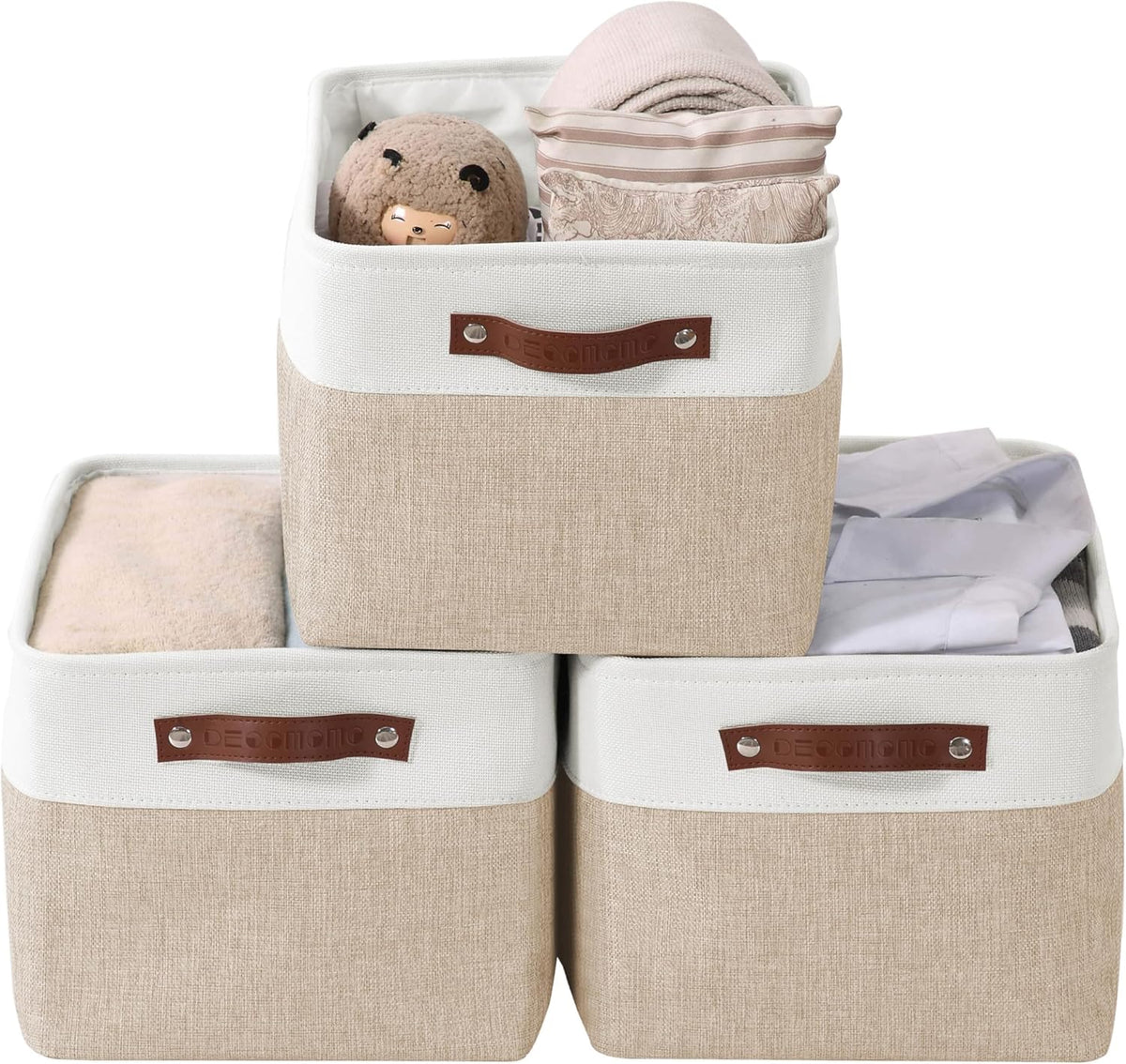 Storage Bins, Fabric Storage Baskets for Shelves, Large 3 Pack