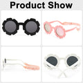 2Pcs Flower Baby Girl Polarized Sunglasses with Strap