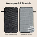 Portable Diaper Changing Pad, Easy Wipe Clean, 25X13 (Black Geo)