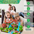 200 Pieces Magnetic Blocks Jumbo Forest Castle, Cute Fun Magnetic Building Blocks Montessori Sensory Stacking Toys for Kids Aged 3 4 5 6 7 8 9 10 11 12 Year Old Boys Girls Gift Christmas