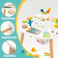 ® Wooden Activity Table for 1 Year Old, 11-In-1 Montessori Learning Table with Bead Maze, Shape Sorter, Fishing Game & More – Sensory Development Toy for Toddlers, Ideal 1St Birthday Gift