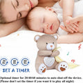 Rechargeable Sleep Soother Heartbeat Dreamy Bear, Baby Cry Sensor Lullabies & White Noise Machine, Nursery Decor Night Light Projector, Toddler Crib Sleeping Aid Baby Shower Gifts Teddy