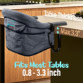 Hook on High Chair - Portable & Foldable for Babies 6-36 Months, Family & Travel Use with Carry Bag(Grey)