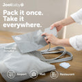 Jool Baby Folding Travel Potty Training Seat for Toddlers, Fits round & Oval Toilets, Non-Slip Suction Cups, Includes Free Travel Bag (Gray)