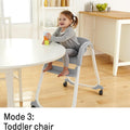 Smartclean Trio Elite 3-In-1 Convertible Baby High Chair, Toddler Chair, and Dining Booster Seat-Slate