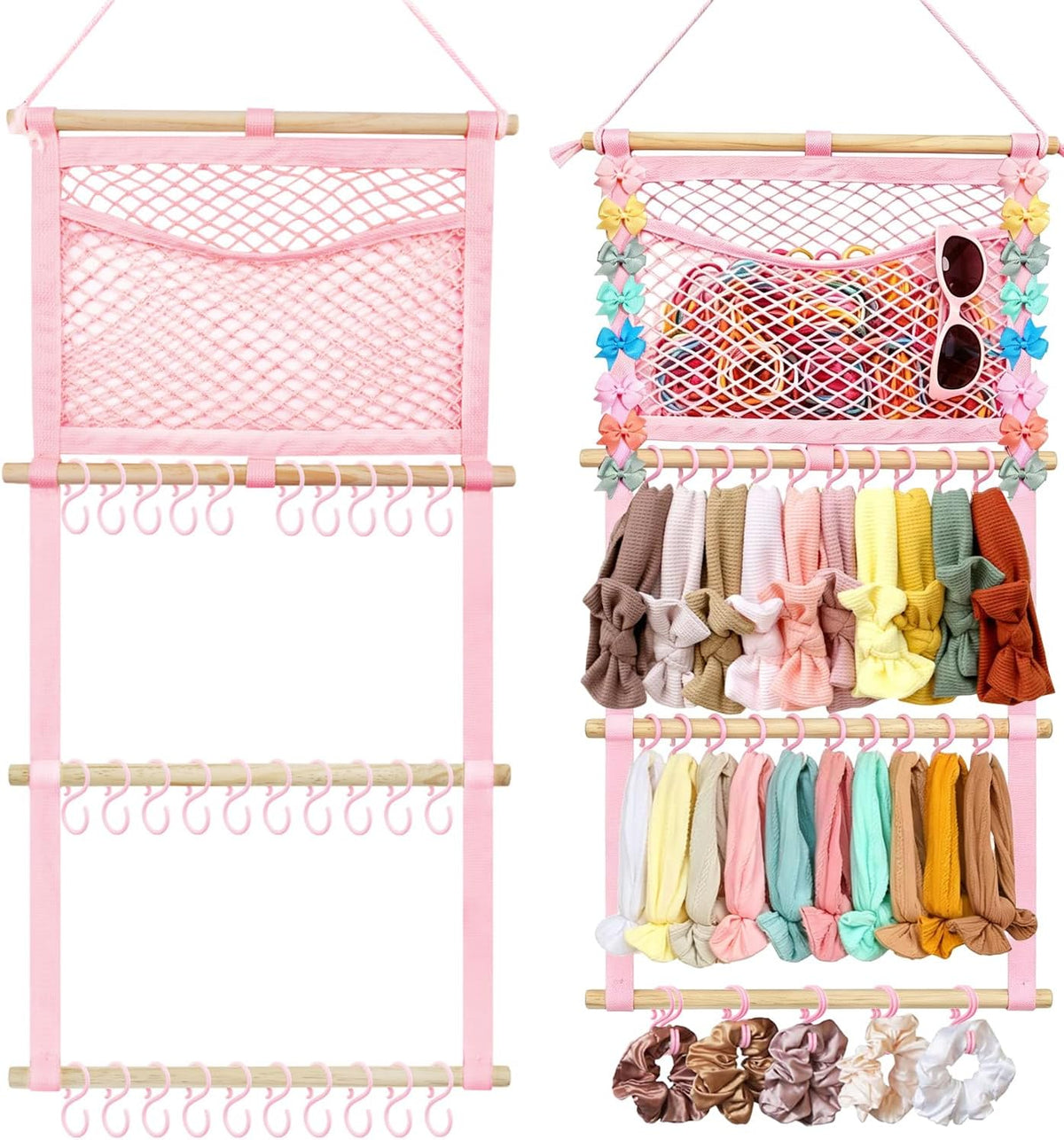 Headband Holder Hair Bows Organizer for Baby Girls Nursery Decor