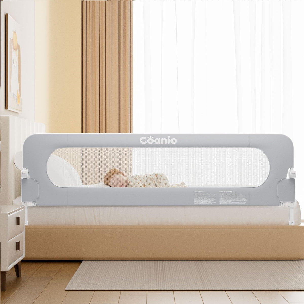 Bed Rail for Toddlers- 71IN / 180CM Foldable Baby Bed Rail