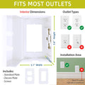 Baby Safety Outlet Cover BOX [Patent Pending] Double Lock for Much Better Toddler Proofing, Easier Operation, Simple 3 Step Install with Included Screws. Provides Extra Space inside for Plugs,Adapters