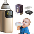 Portable Bottle Warmer with Display for Travel, Battery-Powered with 6 Temperature Gears