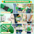 3 in 1 Toddler Harness Leash + 8.2Ft anti Lost Wrist Link, Cute Dinosaur Kids Safety Harness Tether with Key Lock, Child Protective Leashes While Walking for Outdoor Activity Keep Kids Close
