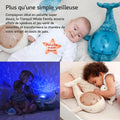 Ocean Projector Nightlight with White Noise Soothing Sounds | Adjustable Settings and Auto-Shutoff | Tranquil Whale™ Family - Blue