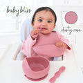 6 Piece Bowls & Training Spoons Self Feeding Set, 100% Food Grade Silicone, Non-Slip Bowl and Utensils for Led Weaning, BPA Free