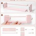 Pink Nursery Shelves for Wall, Solid Pine Wooden Floating Shelves