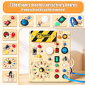 Busy Board - Montessori Toys for 1-3 Years Old Boys & Girls | Sensory Toys for Kids with Autism | Toddlers Learning Activity for Early Development (Busy Board V2)