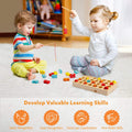 Wooden Magnetic Fishing Game, ABC Alphabet Color Sorting Puzzle