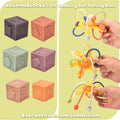 Baby Toys for 6 to 12 Months,7 In-1 Montessori Sensory Toys for Toddlers 1-3,Baby Blocks, Stacking Blocks Rings, Matching Eggs, Suction Cup Spinner,Stacking Cups, for Toddler Gift