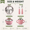 304 Stainless Steel Baby Feeding Set, Pink