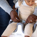 Baby Base 2-In-1 Booster Feeding and Floor Seat with Self-Storing Tray - Slate