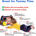 Tummy Time Baby Mirror Toy, Black and White High Contrast Baby Newborn Toys 3 6 12 Months, Montessori Crinkle Cloth Book Sensory Activity Development Gift for 0-6 Months Infant Boys Girls Gift