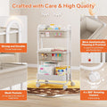 Baby Diaper Caddy Organizer Cart - 3 Tier Rolling Storage Cart with Wheels, Baby Essentials for Nursery Storage, Detachable Dividers - for Crib, Bedroom, Art & Craft Organizer