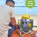 Pop 'N Sit Portable Booster, Indoor/Outdoor Use, Floor Seat with Feeding Tray, Grey, 6 Mos - 3 Yrs