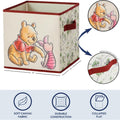 Disney Winnie the Pooh Storage Cubes, Set of 2 Fabric Storage Bins with Handles, 10X10 Collapsible Cube Organizer Baskets for Nursery, Kids Room, Playroom, Closet & Shelf Storage