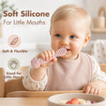 Silicone Baby Spoons, First Stage Self Feeding Utensils 6 Pack