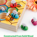 Toddler Fine Motor Skill Toy, Clamp Bee to Hive Matching Game