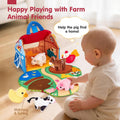 Surprise Barn with Stuffed Farm Animals for Baby Toys 6-12 Months