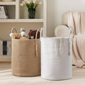 Cotton Rope Laundry Hamper Basket, 72L Tall Woven Clothes Hamper