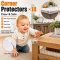 Baby Proofing Kit 60 Packs- Child Proof Essentials Set with Invisible Cabinet Locks, Corner Guards and Outlet Covers, Gurniture Anchors Baby Safety Products - Complete All-In-One Super Value Child Proof Kit