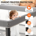 Foldable Baby Playpen with Mat,50"×50" Collapsible Playard for Babies and Toddlers,Indoor&Outdoor Kids Safety Play Pen,Portable Travel Playpen ‌With Travel Pack and 30 Ocean Balls